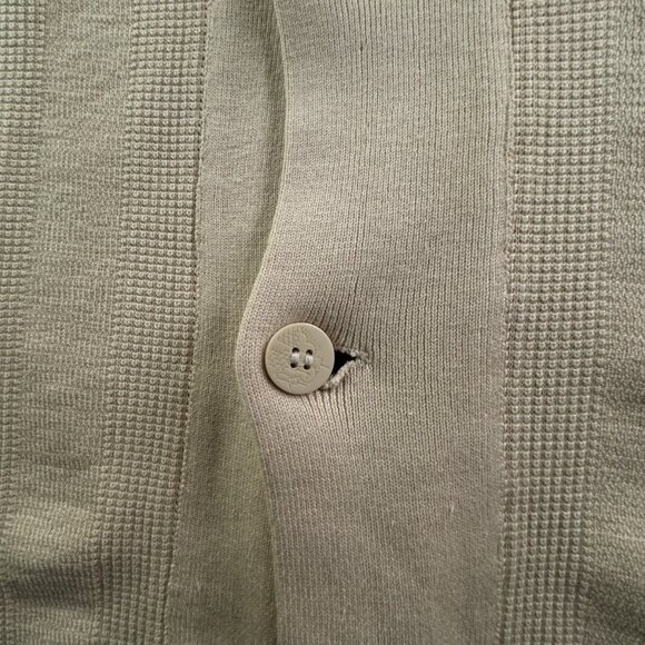 Pedro Bernardo Leather Knitwear Sweater Cardigan Women Large Ivory Button Up - Picture 11 of 13